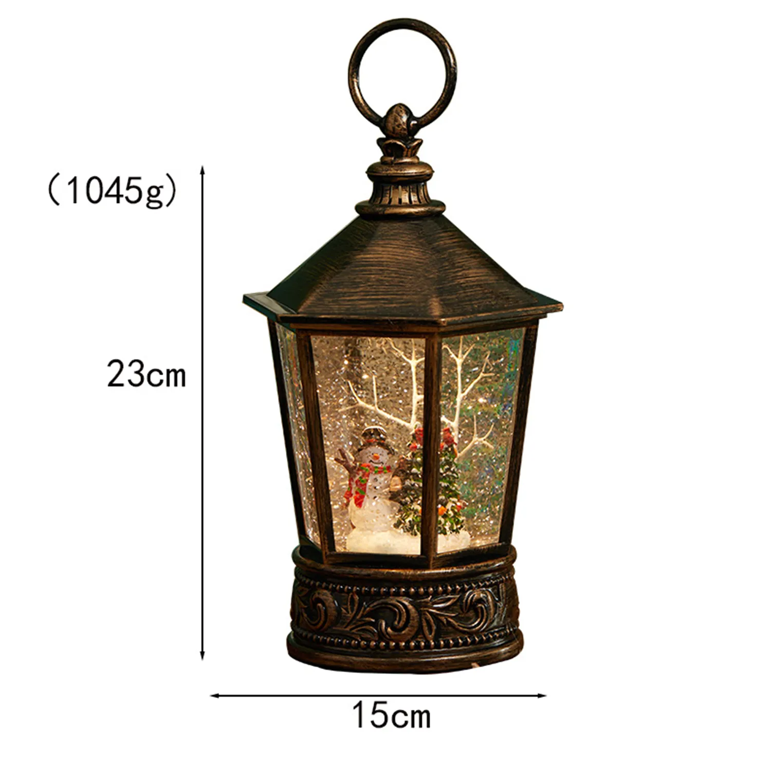 Christmas Music Box Crystal Lantern Ornaments 3