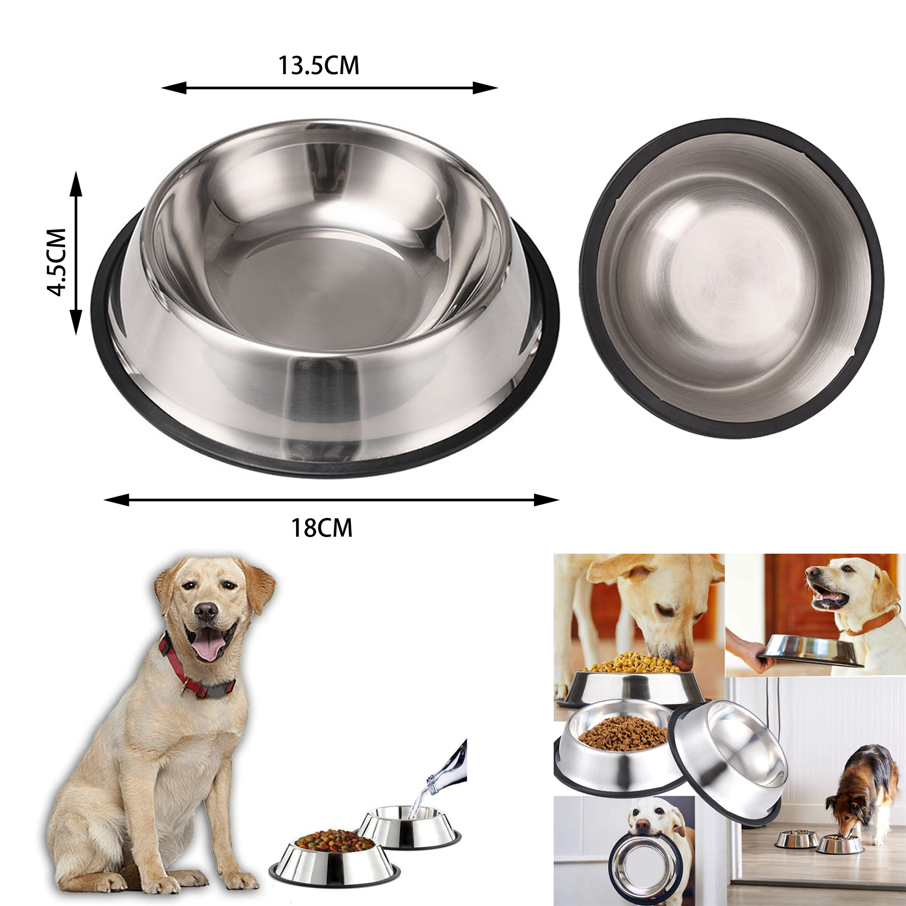 8 oz Stainless Steel Dog Bowl 1