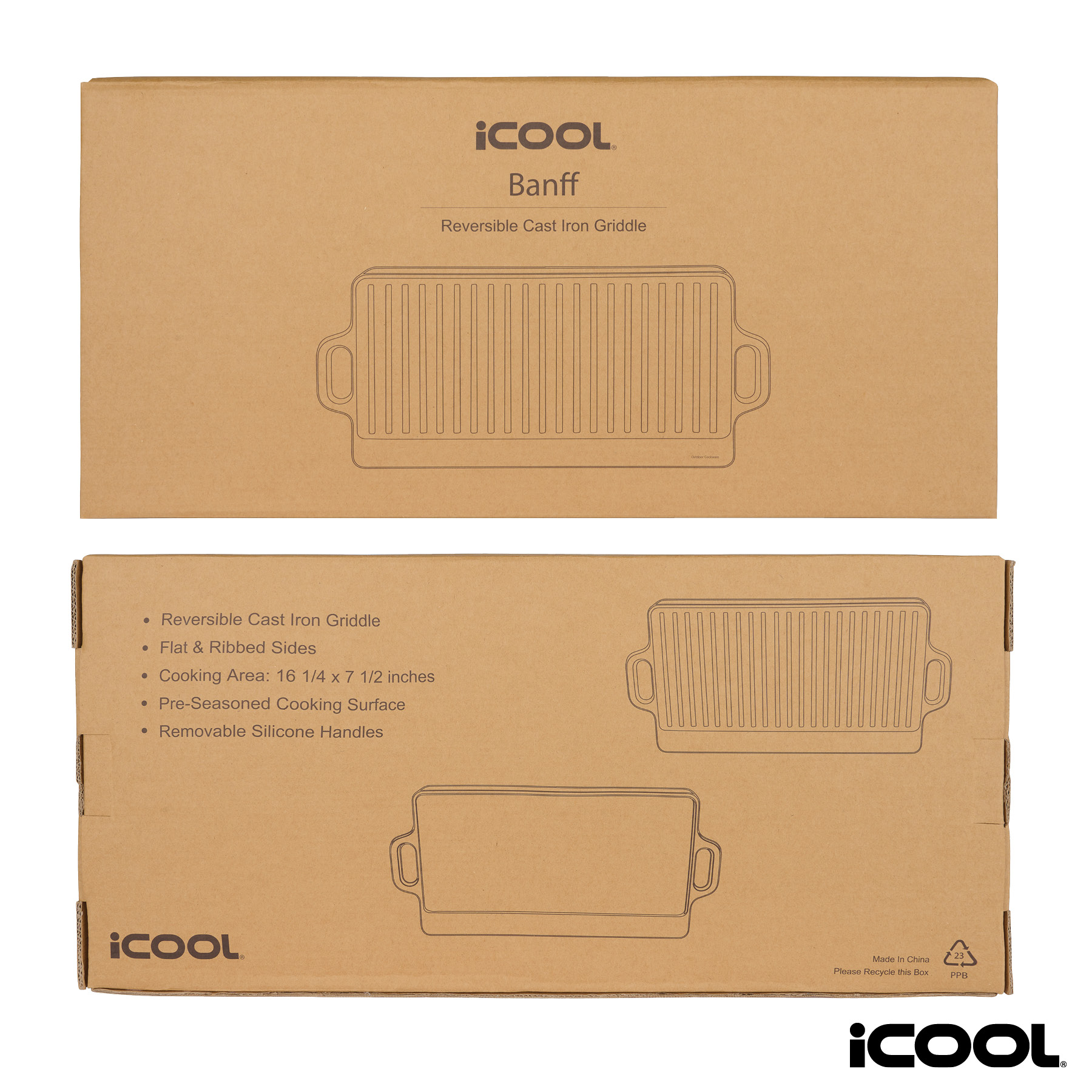 iCOOL® Banff Reversible Cast Iron Griddle 3