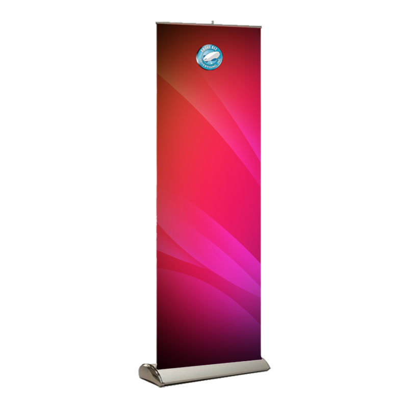 Retractable Banner Stand Kit, Premium Base with Fabric Graphic, 33" x 80" 4