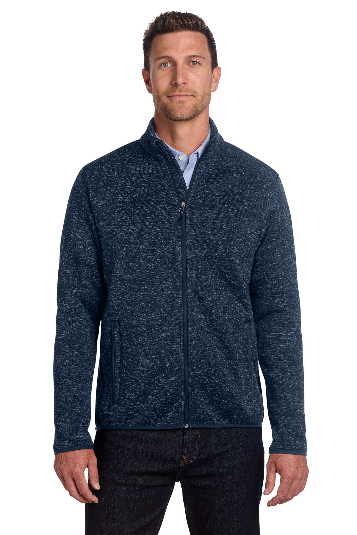Port Authority Sweater Fleece Jacket. F232 5