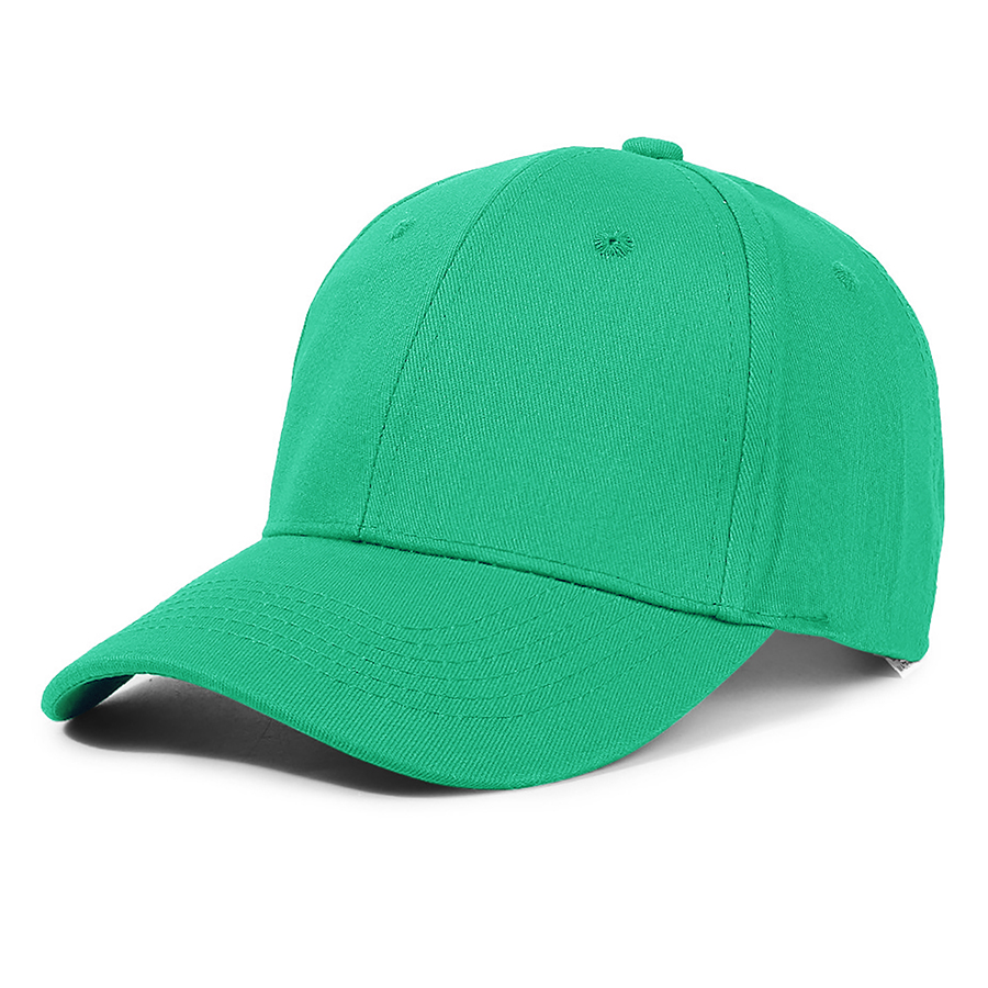 Stock Solid Color Cotton 6-Panel Baseball Cap w/ D-Ring 12
