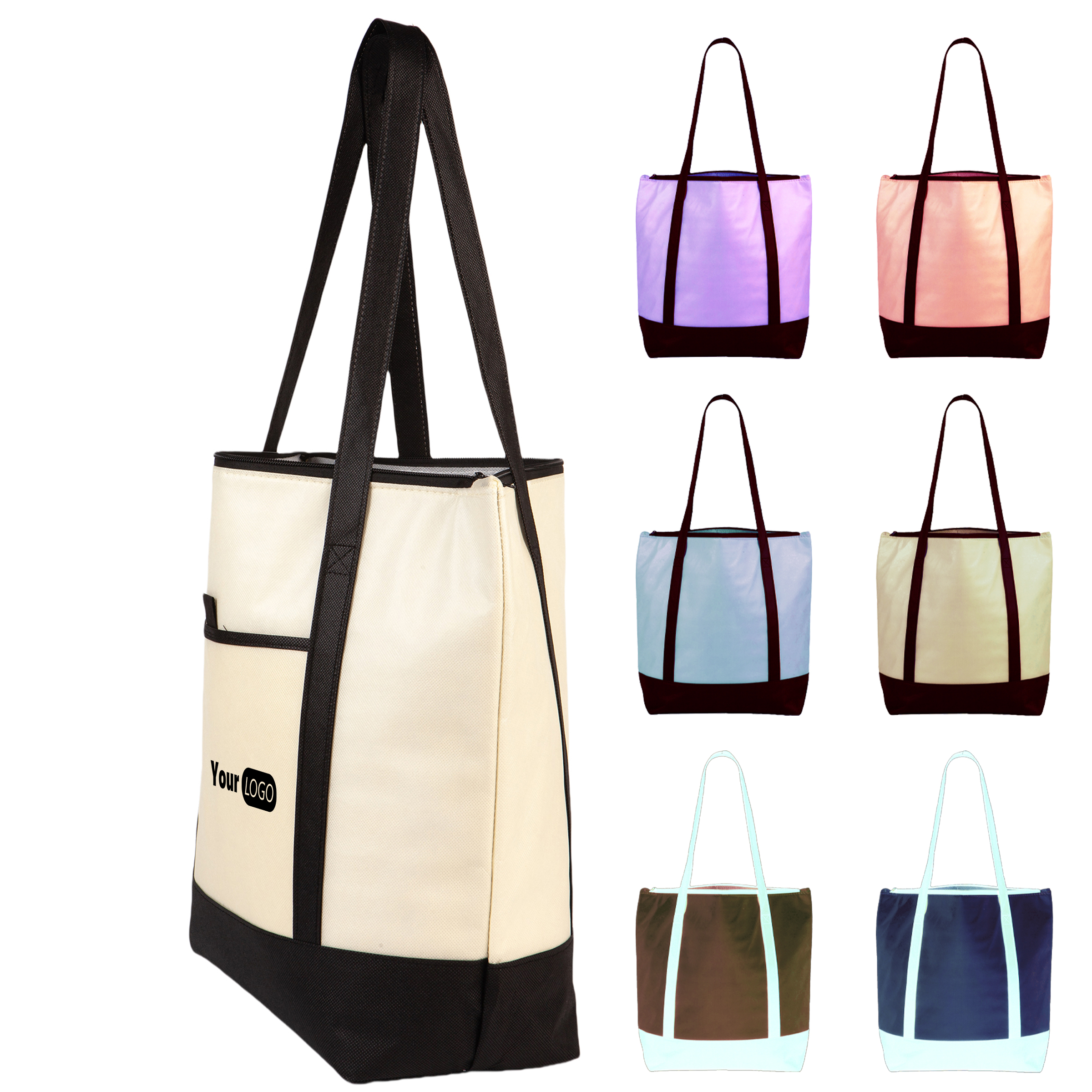 Other Fabric Solid Color Spliced Handbag 2