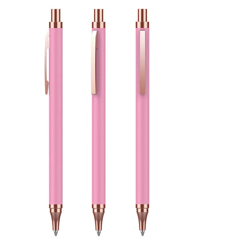 Custom Stainless Steel Ballpoint Pen Black Ink 6