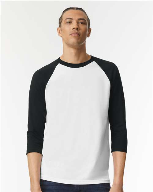 Unisex CVC Three-Quarter Sleeve Tee - 2003CVC 6