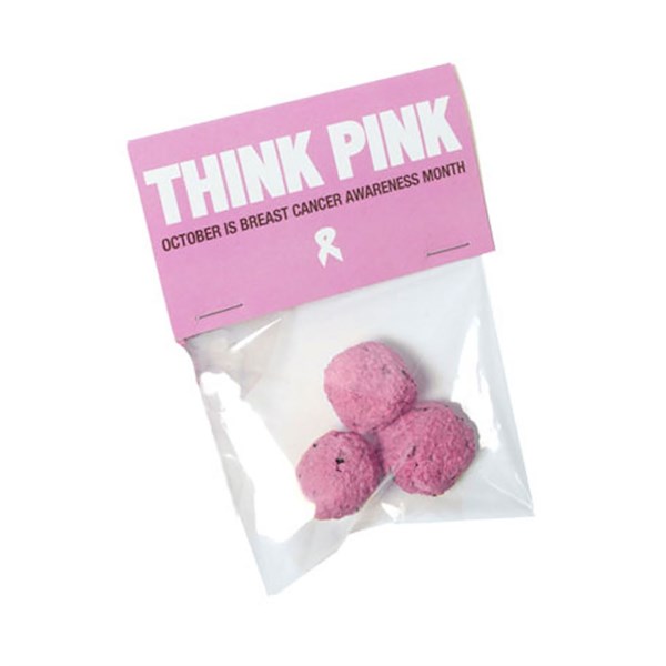 Breast Cancer Awareness Seed Paper Bomb Cello, 3 Pack 2