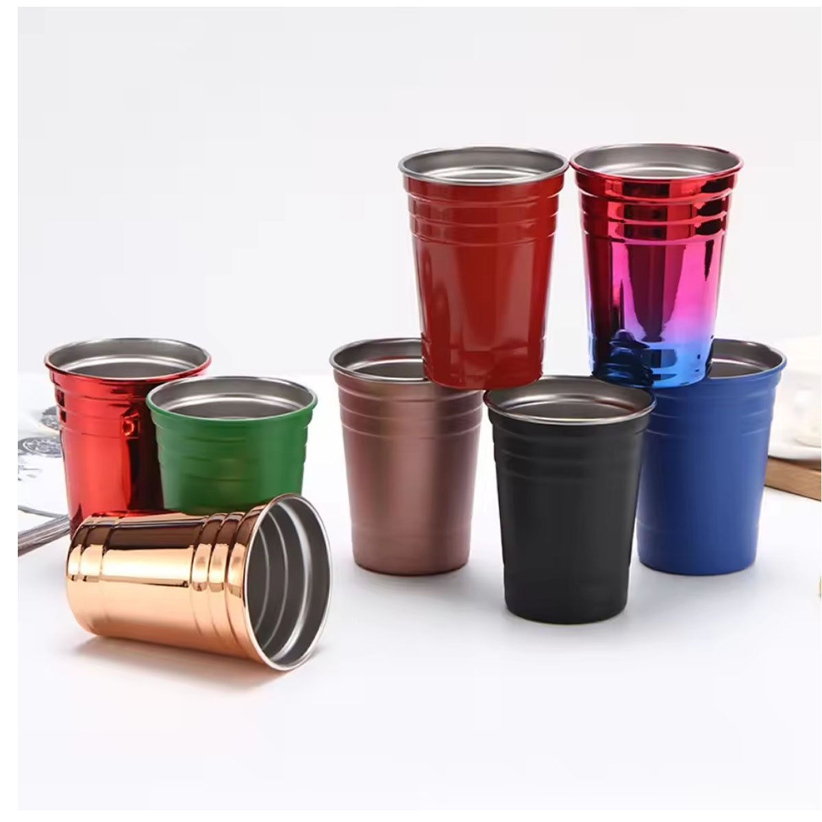 Beer Pong Cups Stainless Steel 4
