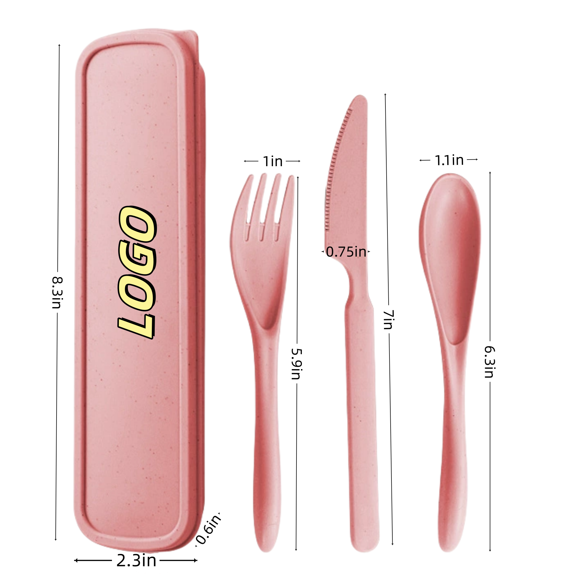 Portable Tableware Set Made Of Wheat Straw 6