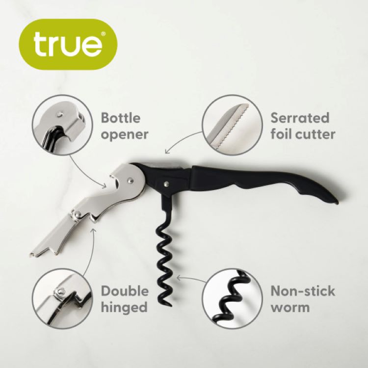 Truetap™ Soft Touch Double Hinged Corkscrew 1