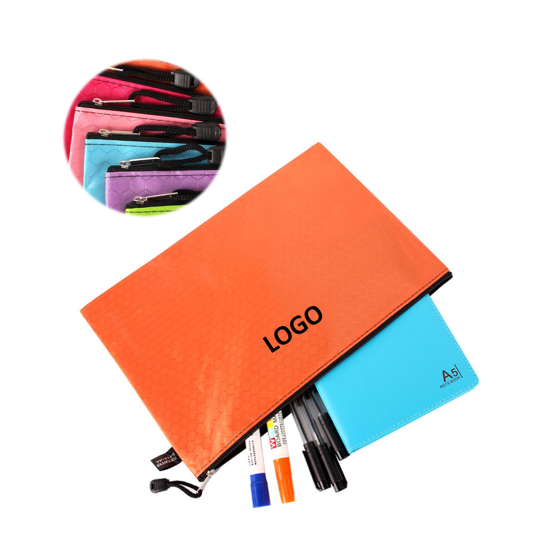 Portable Plastic Waterproof Zipper File Bag 3