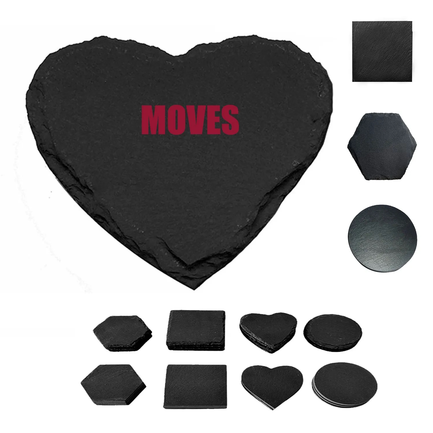 Slate Stone Drink Coasters 6