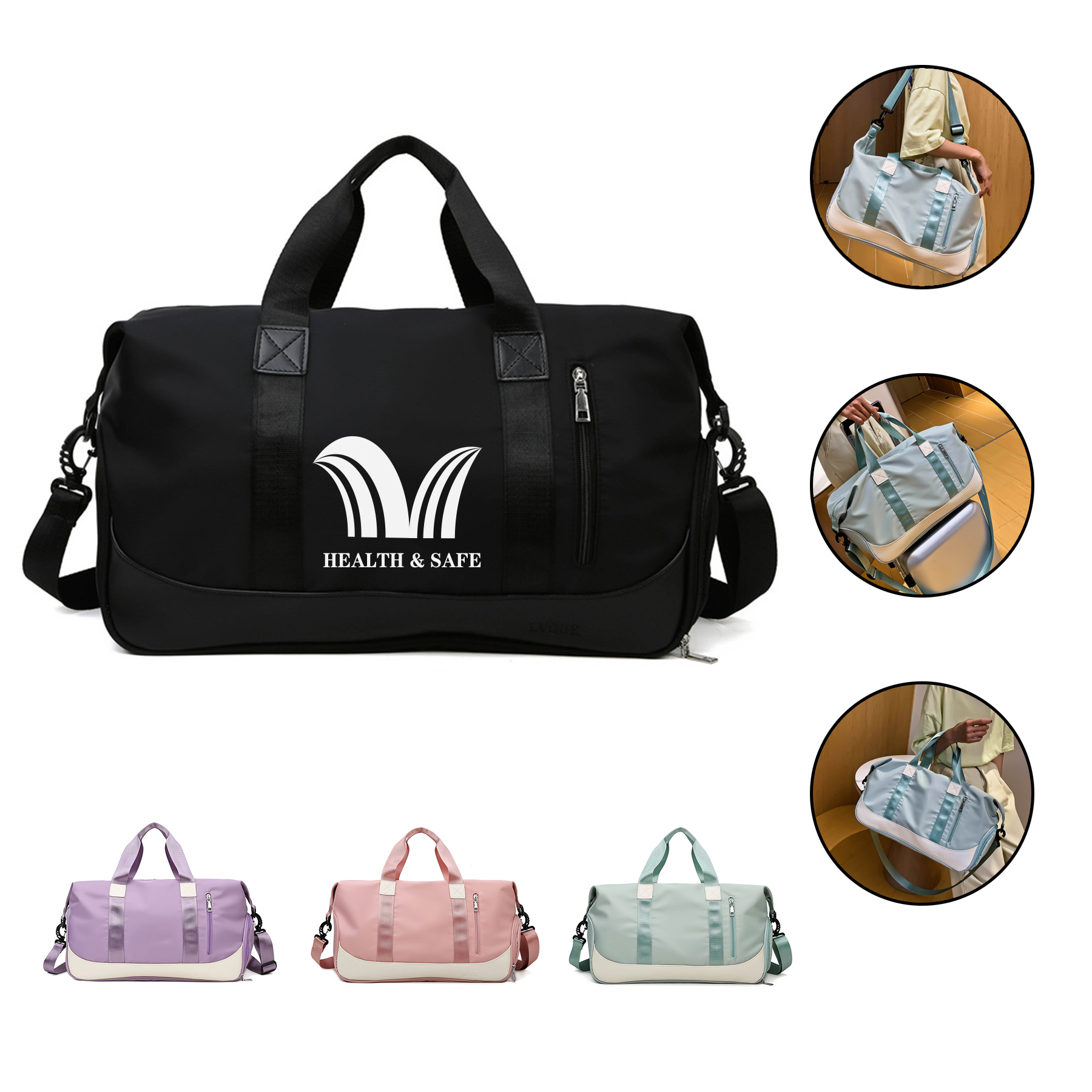 Gym Duffel Bag Weekender Yoga Mat Sports Travel 2