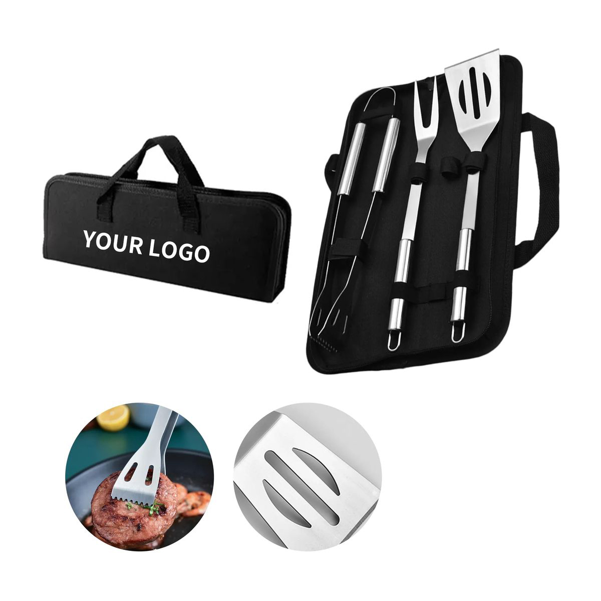 Stainless Steel BBQ Set with Carrying Case 3
