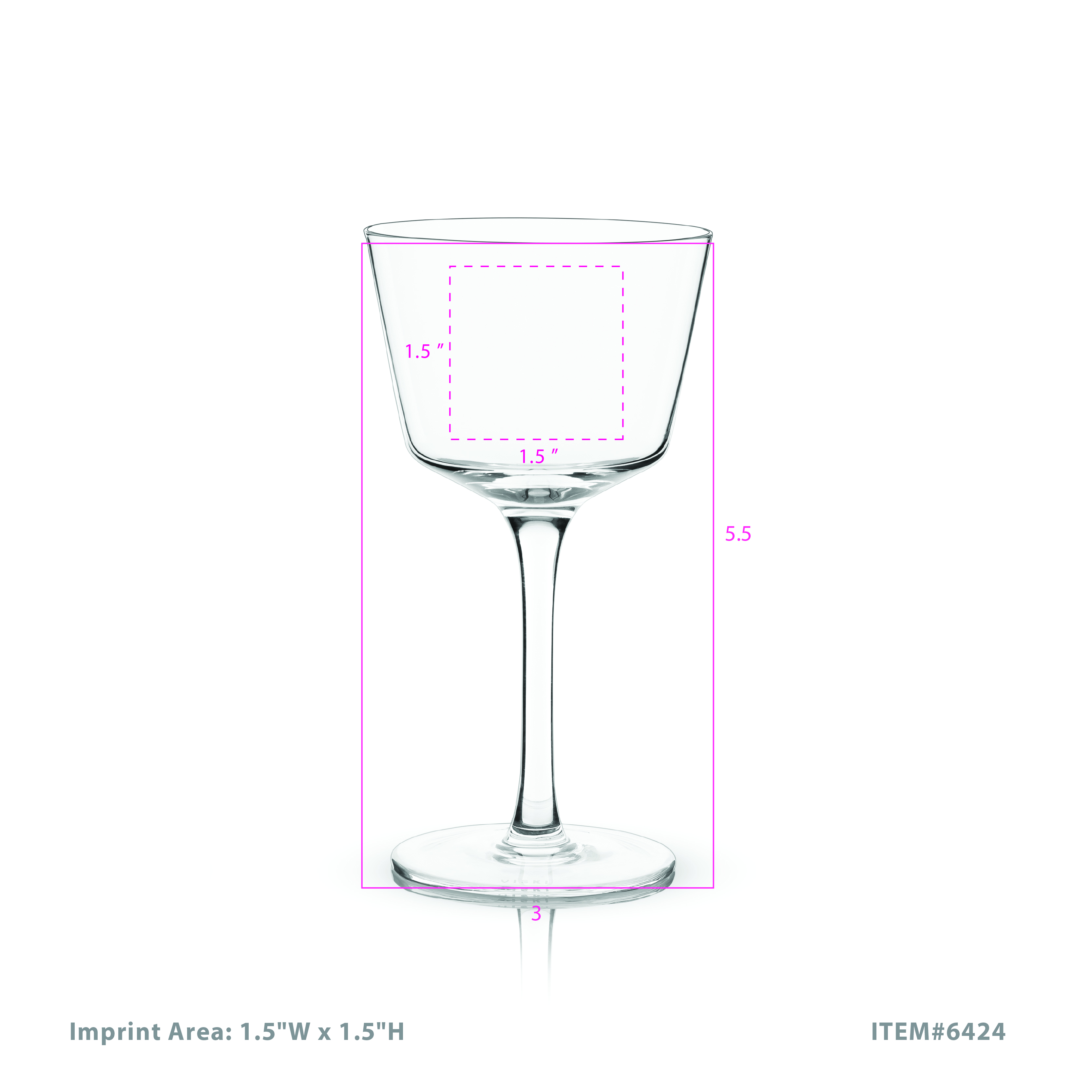 Viski® Angled Crystal Nick & Nora Glass, set of 2 2