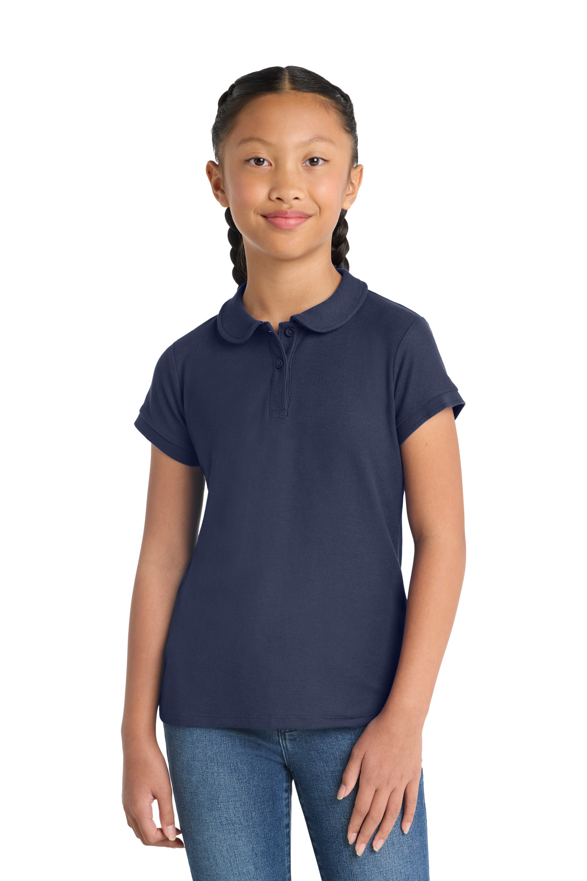 Port Authority Girls Silk Touch Peter Pan Collar Polo. YG503 10