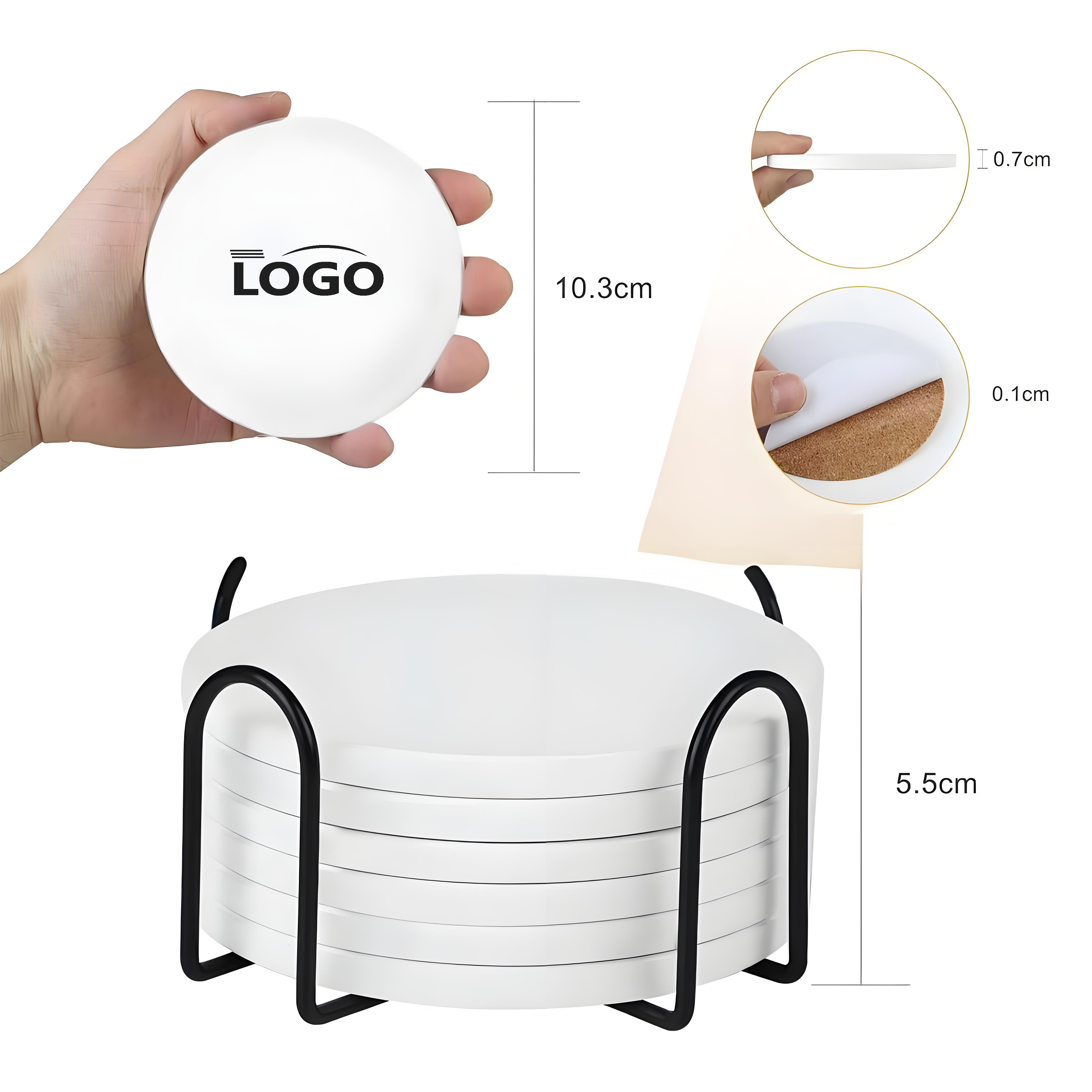 Custom Absorbent Ceramic Coasters 1