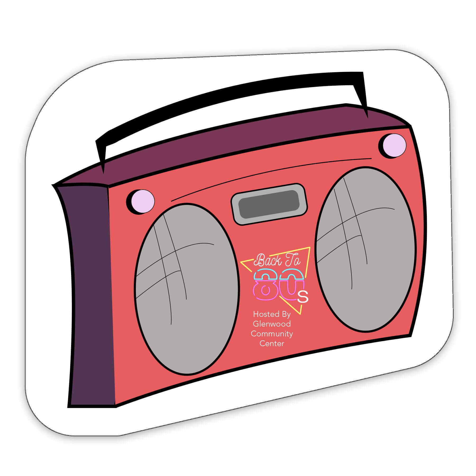 Boombox Shaped NoteKeeper™ Magnet 35 Mil 7