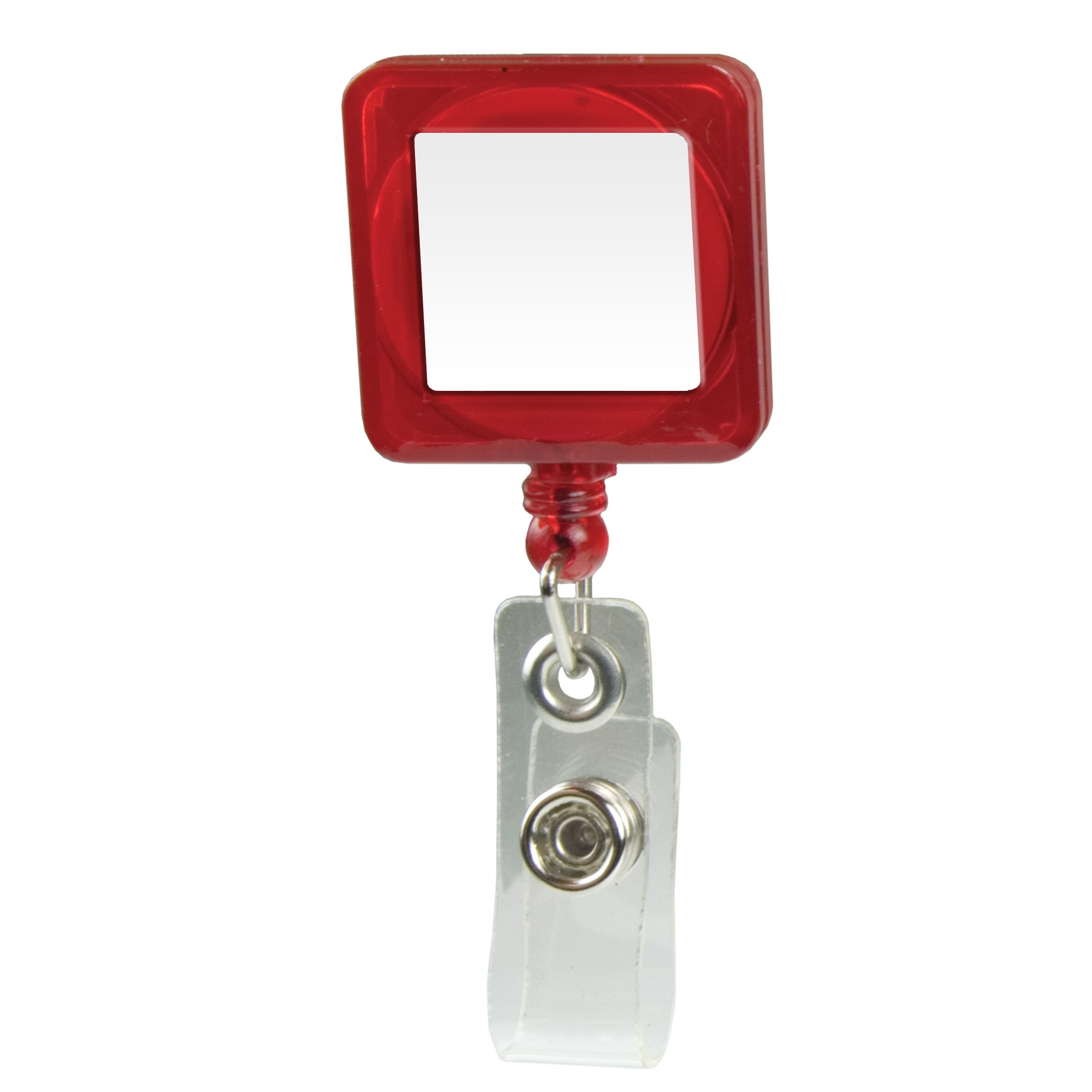 Domed Retractable Badge Holder (Square w/ Alligator Clip) 4