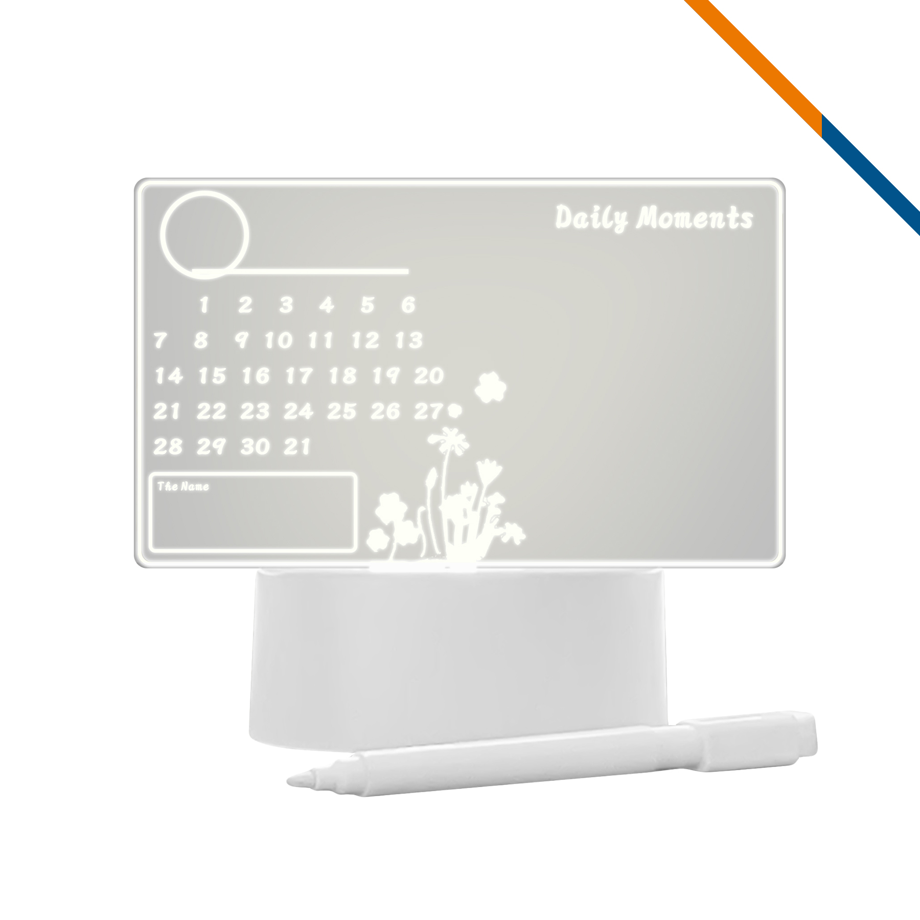 Baro USB Charging LED Note Board Night Light 4