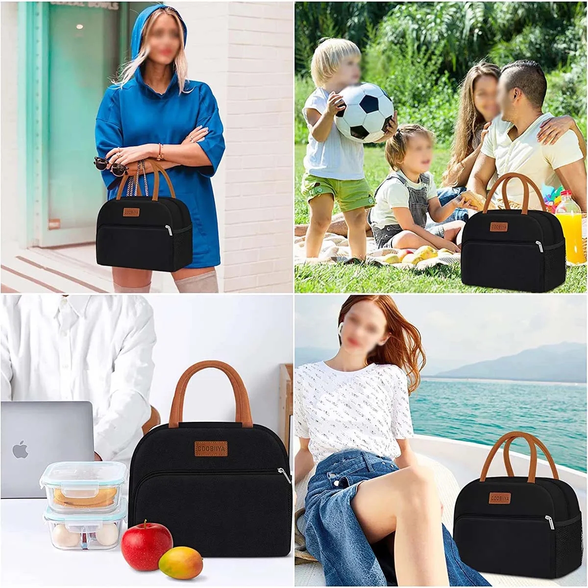 Large Capacity Reusable Insulated Cooler Lunch Tote bag 6