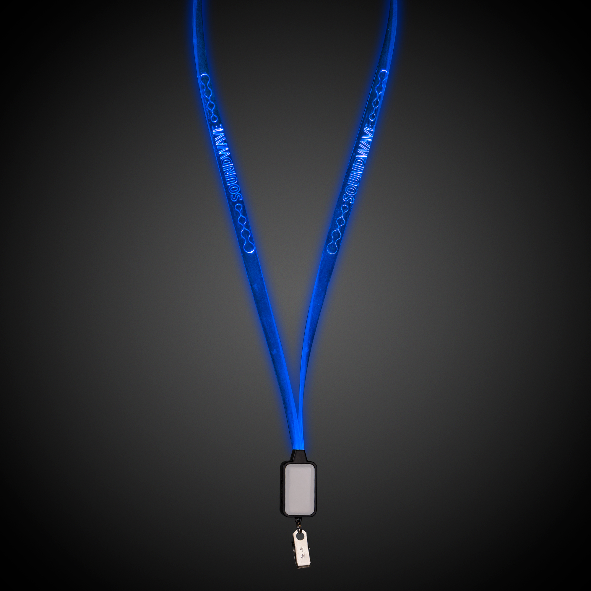 Light Up LED Lanyard with Badge Clip(Pad Print) 3