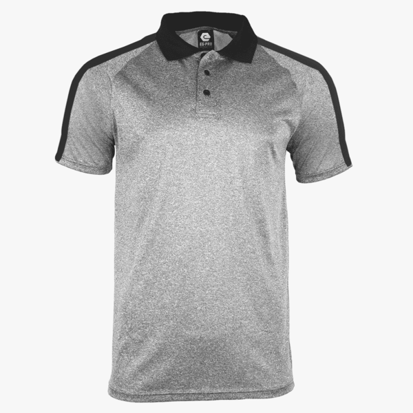 #F107 / Titanium Heather Men's Striped Polo 3