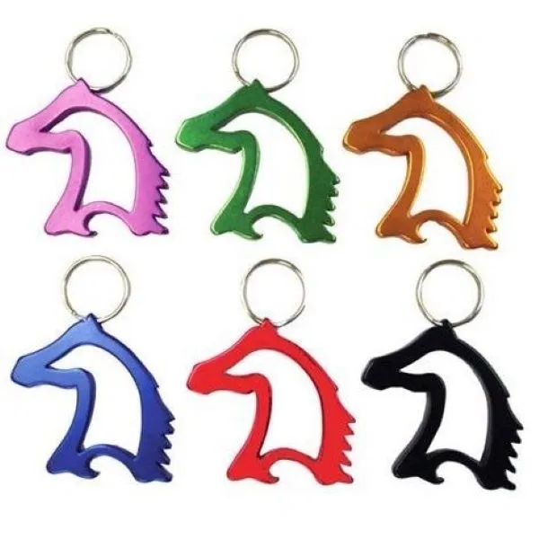 Horse Head Bottle Opener Keychain 1