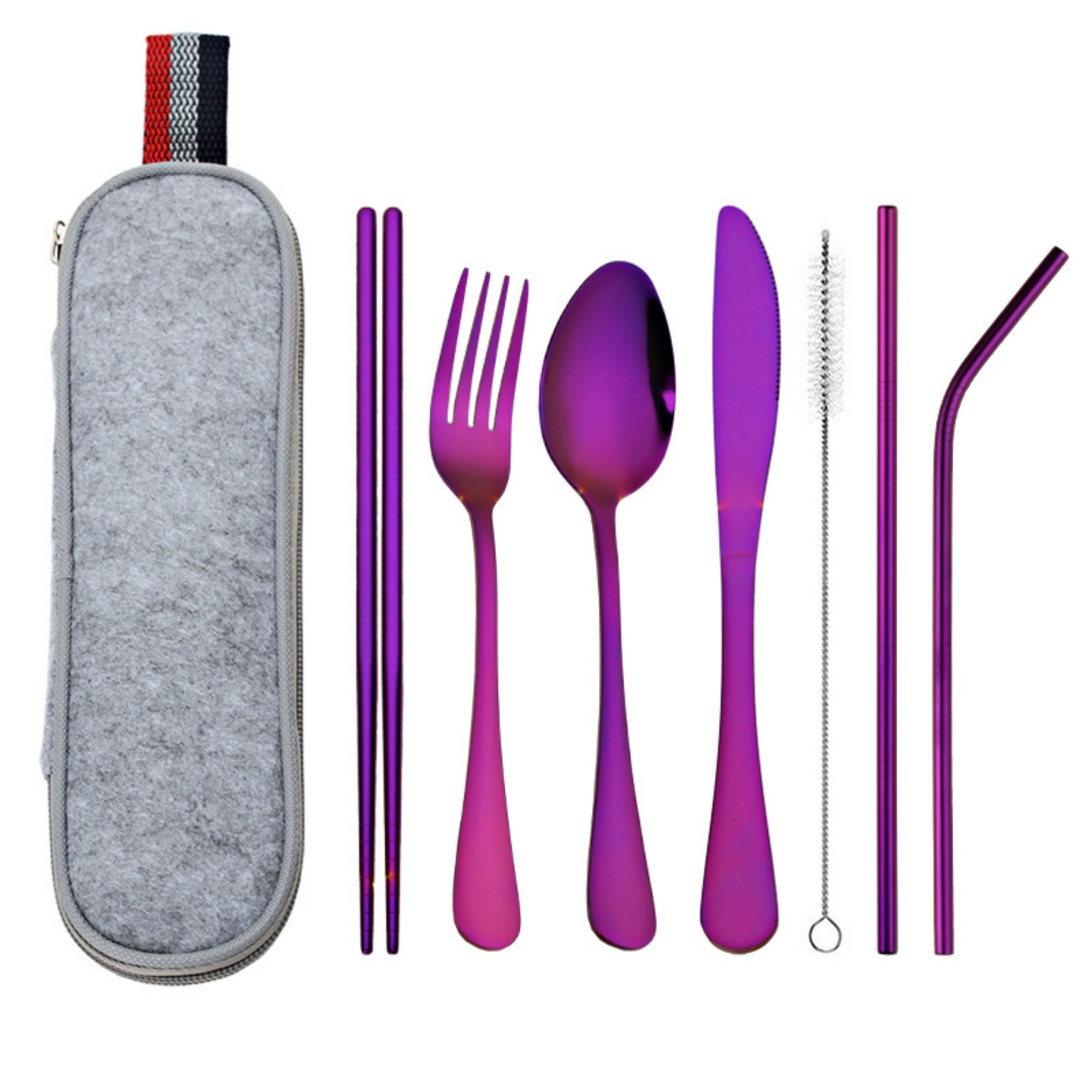 Portable Stainless Steel Tableware Set 8 Pieces 1