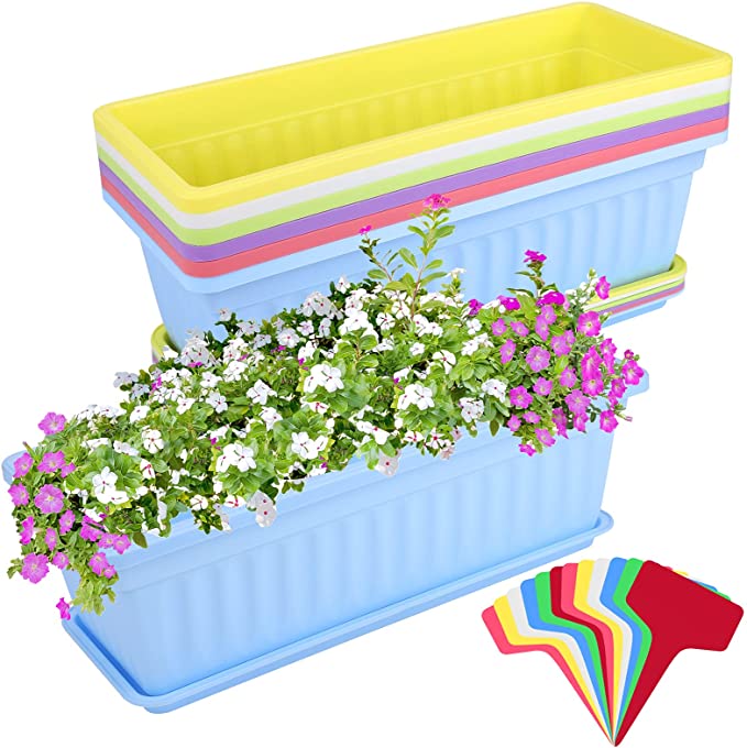 17 Inches Plastic Vegetable Rectangular Planters /Trays 4