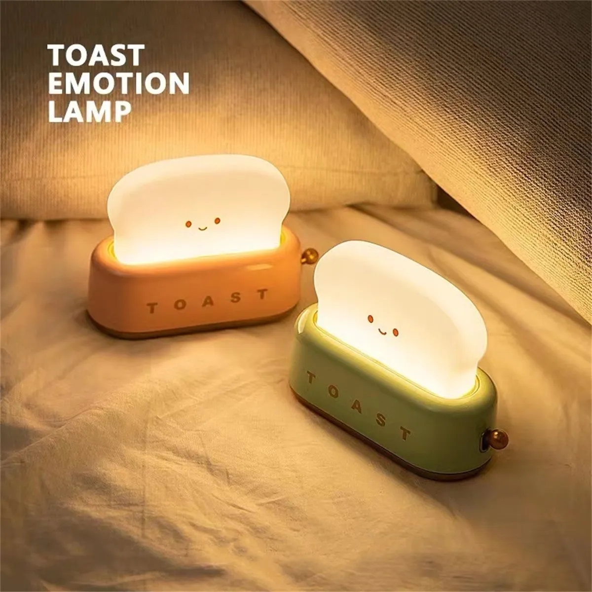 Cute Desk Decor Toaster Lamp Kawaii Night Light 3