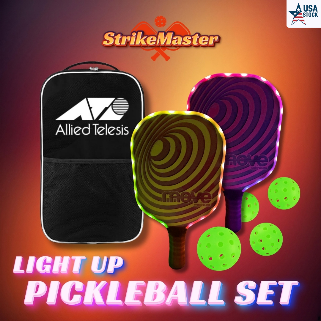 StrikeMaster Light-Up Pickleball Set – Illuminated Paddle with Luminous Ball 1