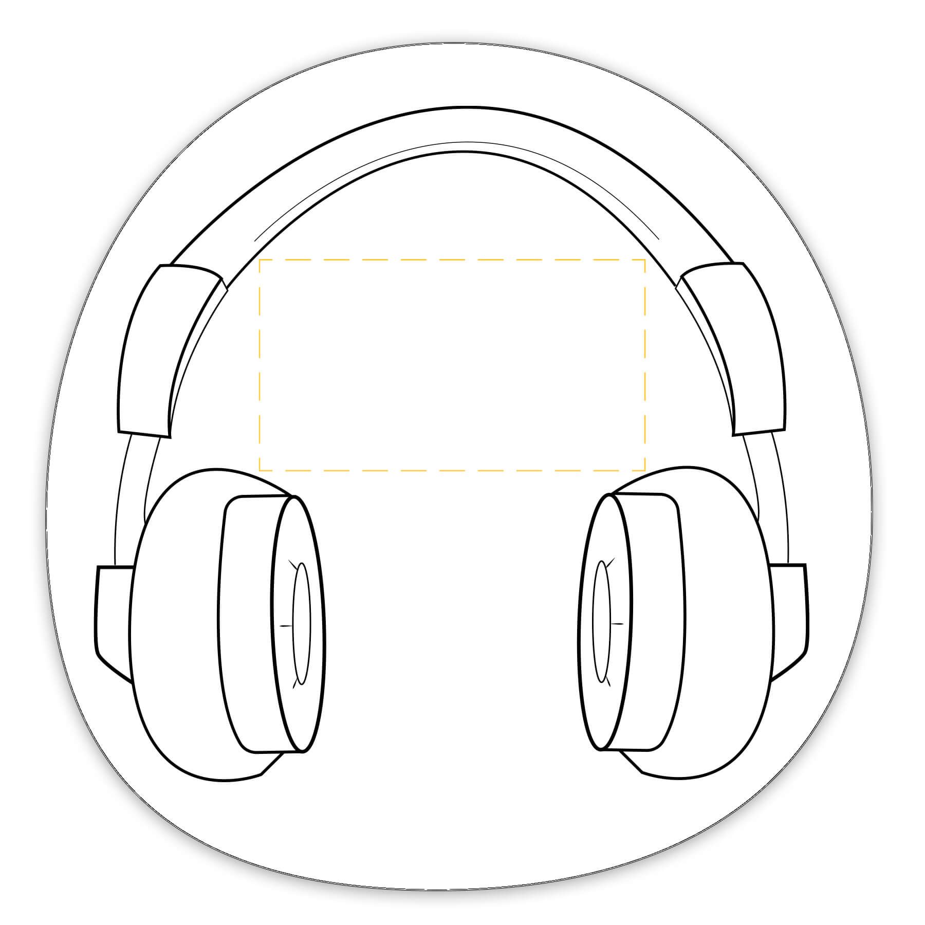Head Phones Shaped NoteKeeper™ Magnet 35 Mil 3