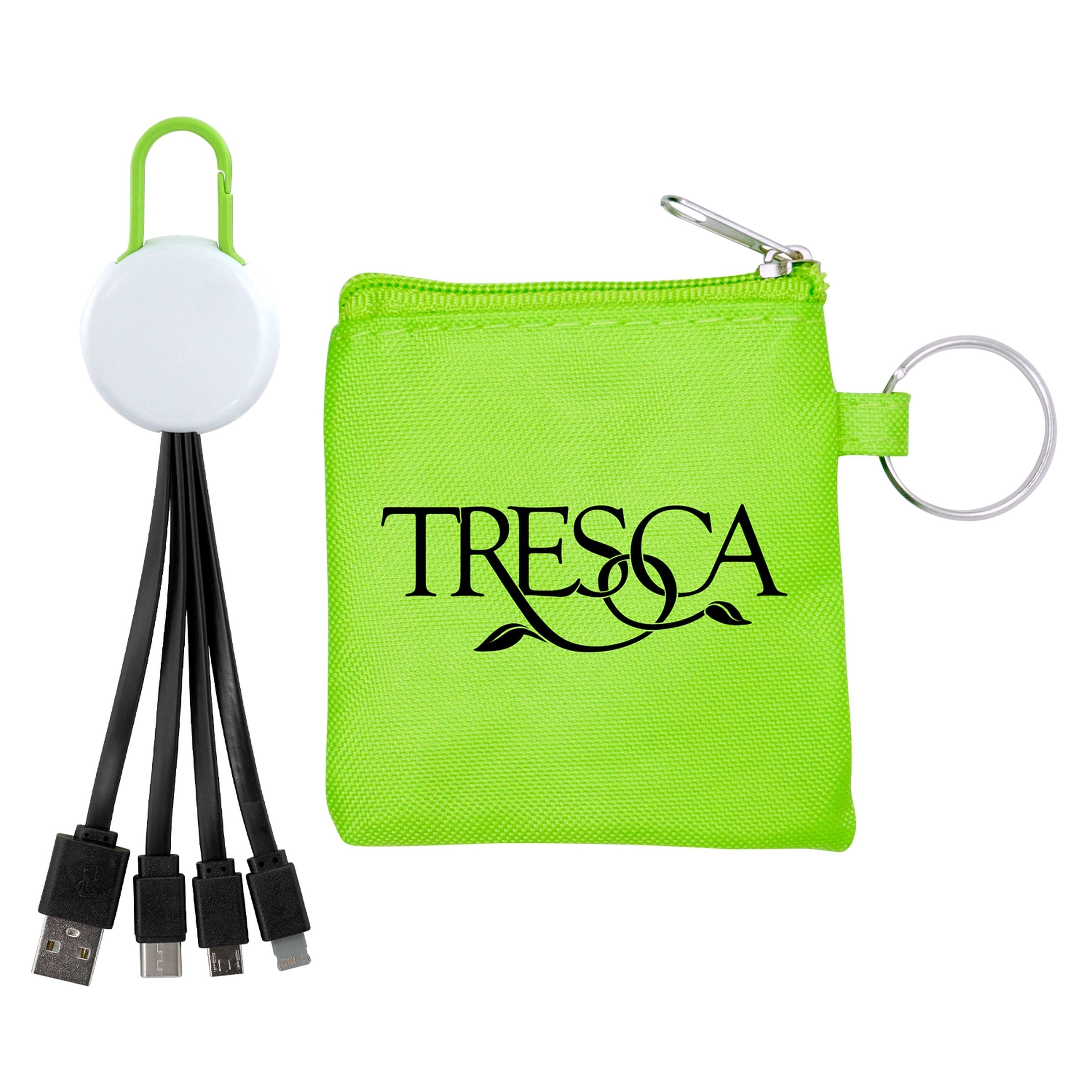 White Colorful Clip Cable Pouch Set 18