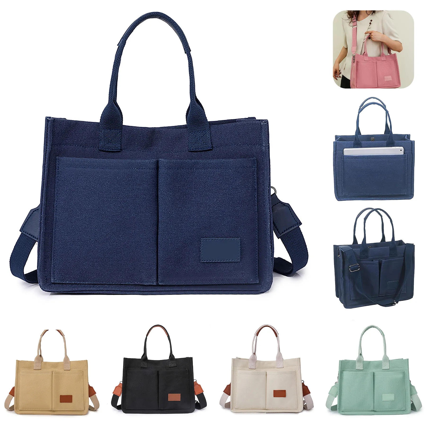 Large Canvas Handbag 10