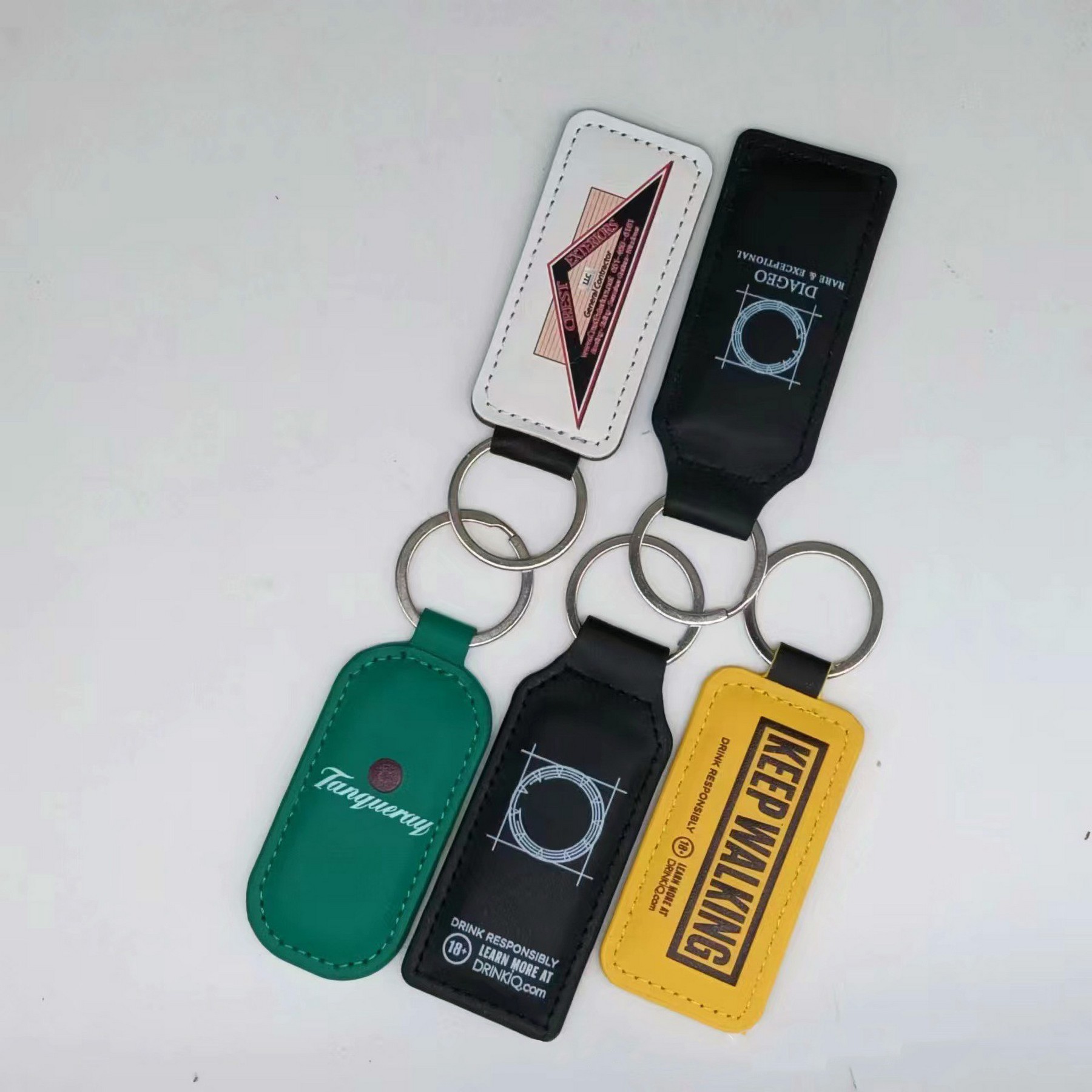 Rectangle Leather Keychain 4