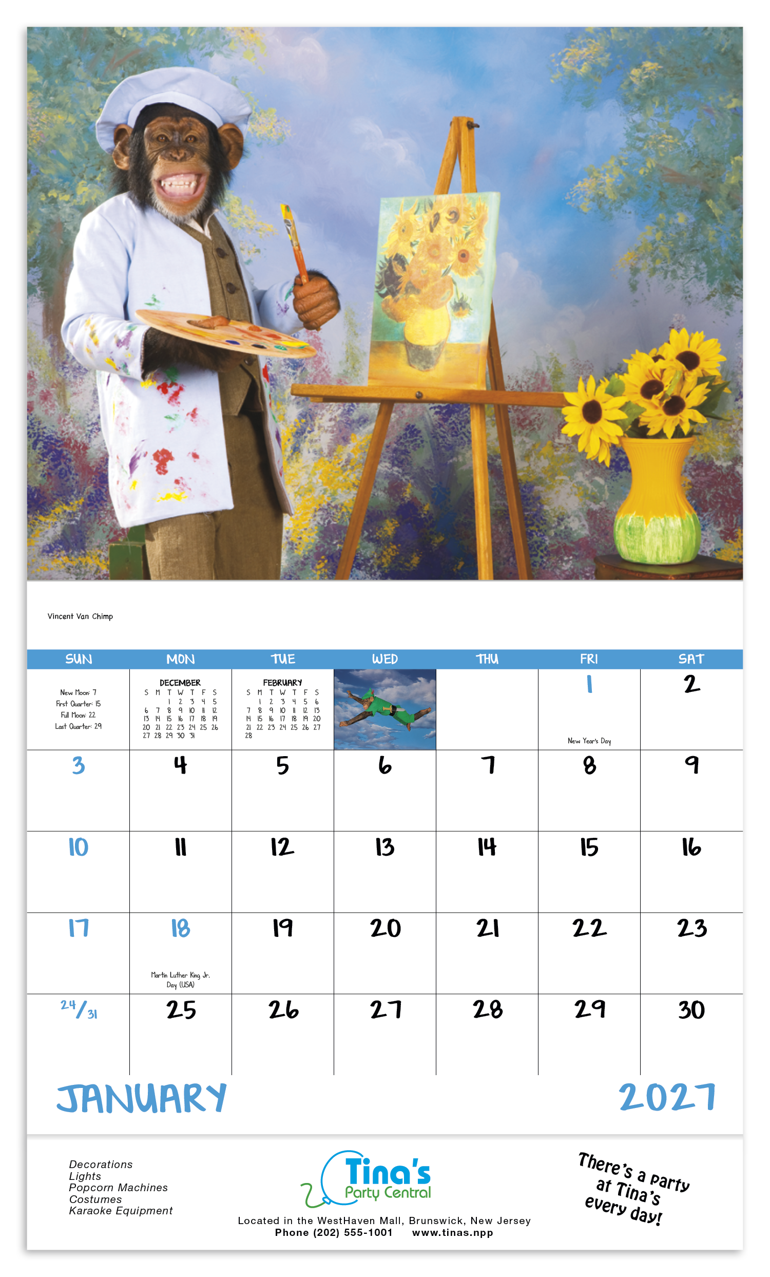 Good Value™ Monkey Mischief - Stapled Calendar 36