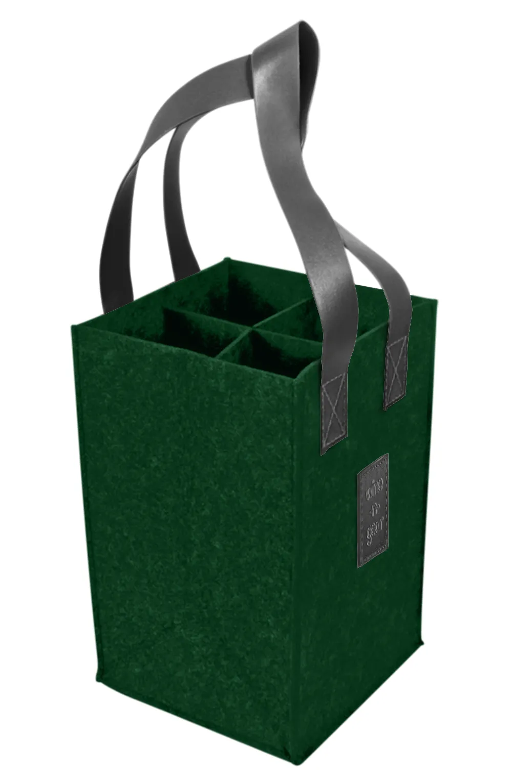 4-Bottle Felt Wine Tote 3