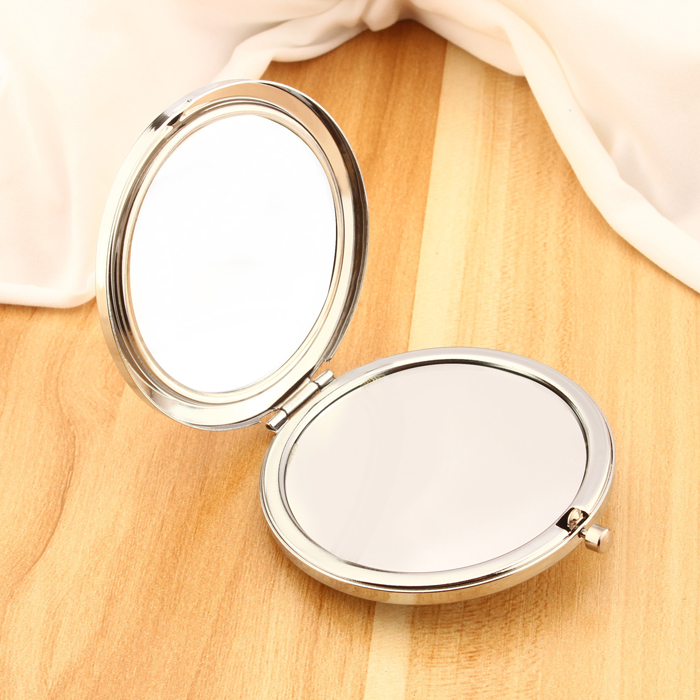 Folding Crystal Round Cosmetic Mirrors--2.76"*2.76" 4