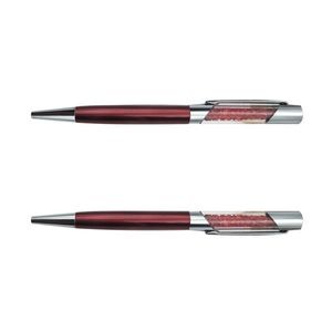 Plated Metal Color Pen With Crystal 35