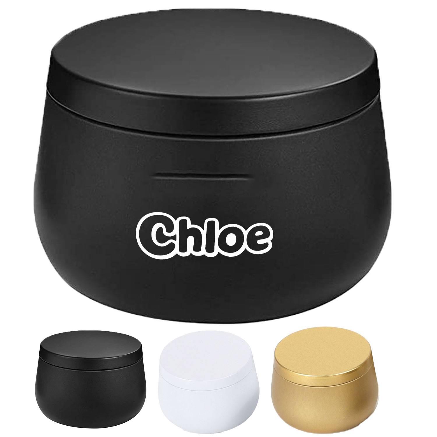 4oz Metal Candle Tins w/ Lids 2
