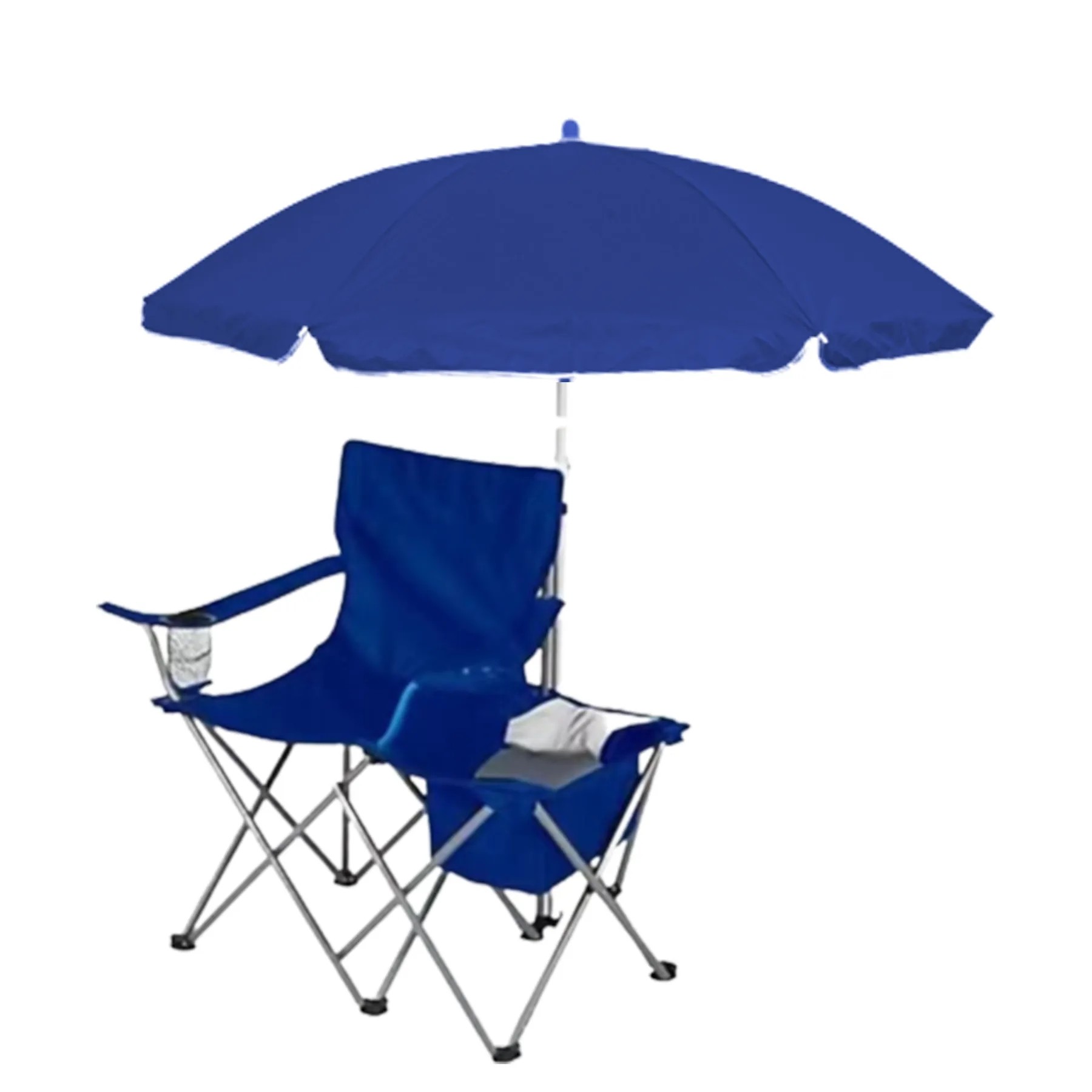 Folding Camping Chair W/ Cooler Bag And Umbrella 2