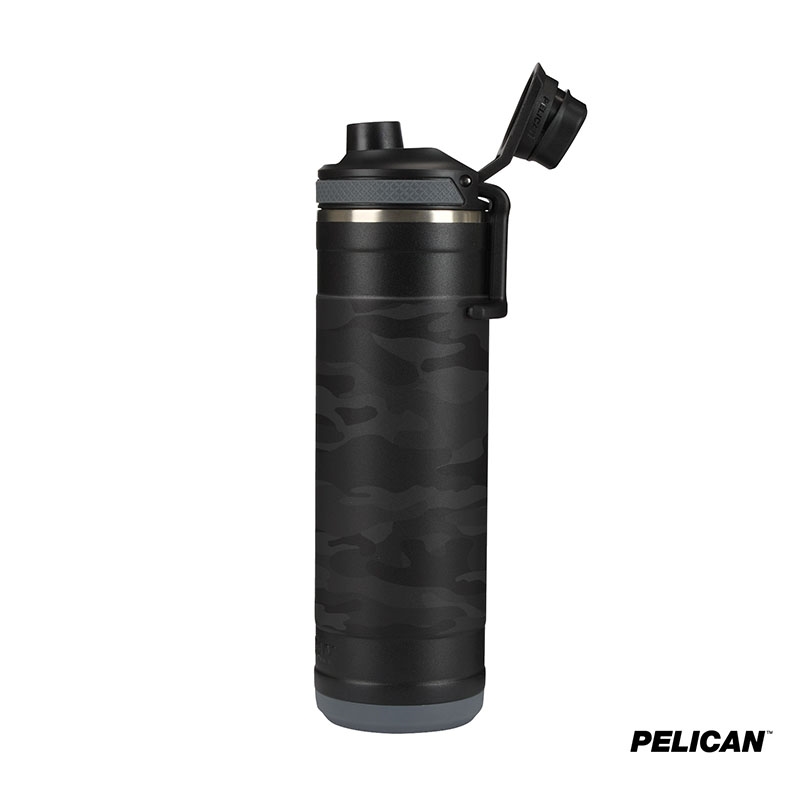 Pelican Pacific™ Chug 26 oz. Recycled Double Wall Stainless Steel Black Camo Water Bottle 1