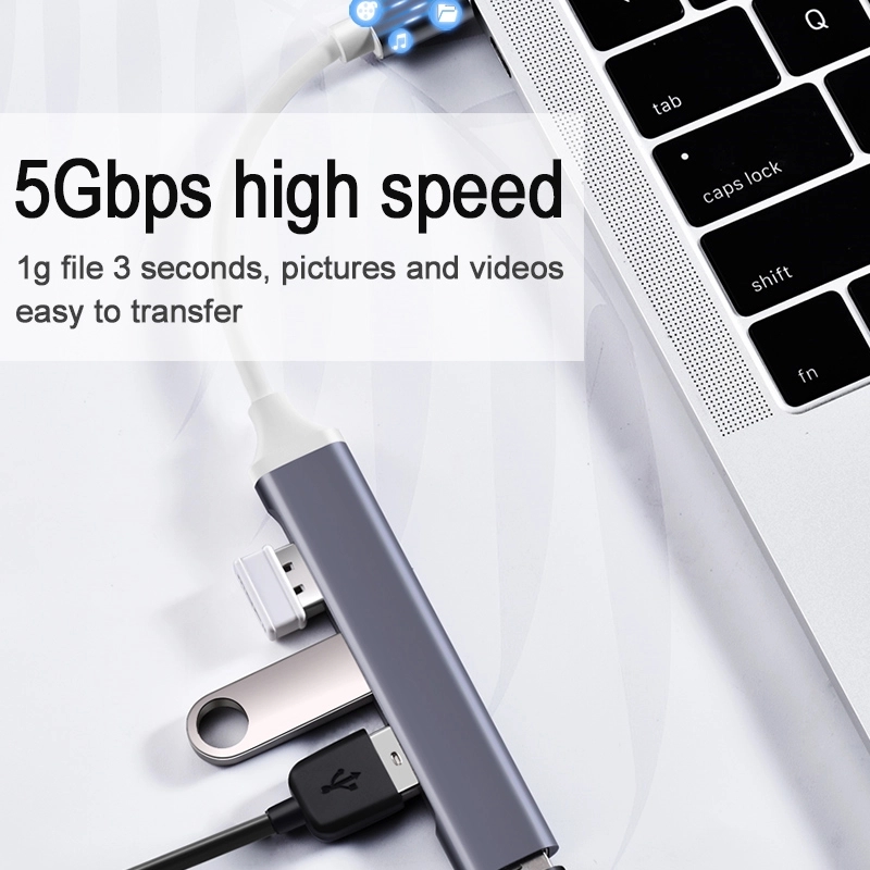 Ultra Slim Type C USB 3.0 Hub 4 Ports Works with MacBook 5