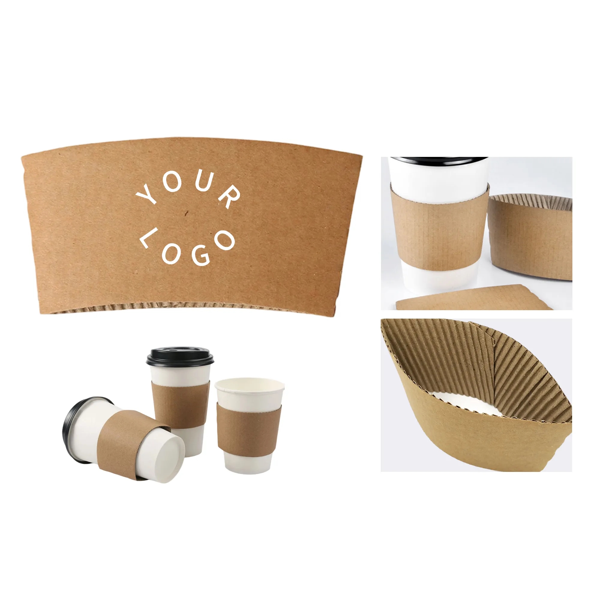 Custom Paper Cup Sleeves for Hot and Cold Drinks 1