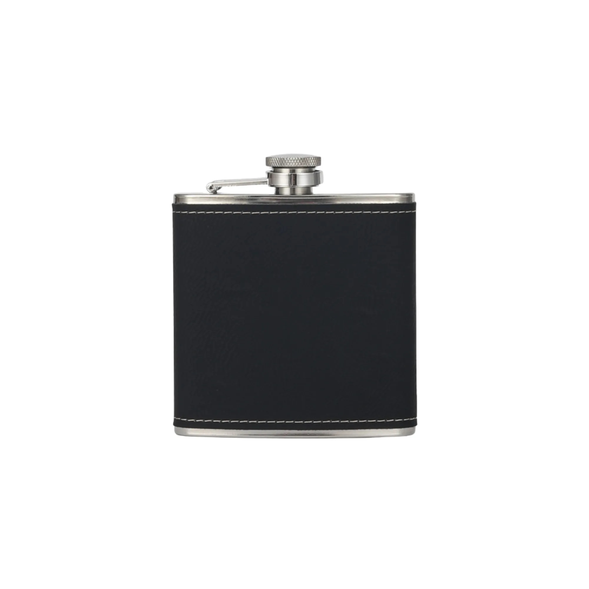 Engraved Leather Hip Flask 6oz 11