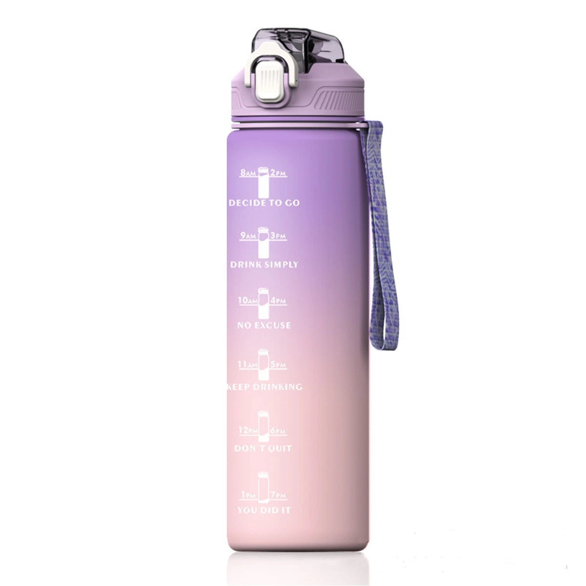 32Oz Fitness Water Bottle With Time Marker And Straw 4