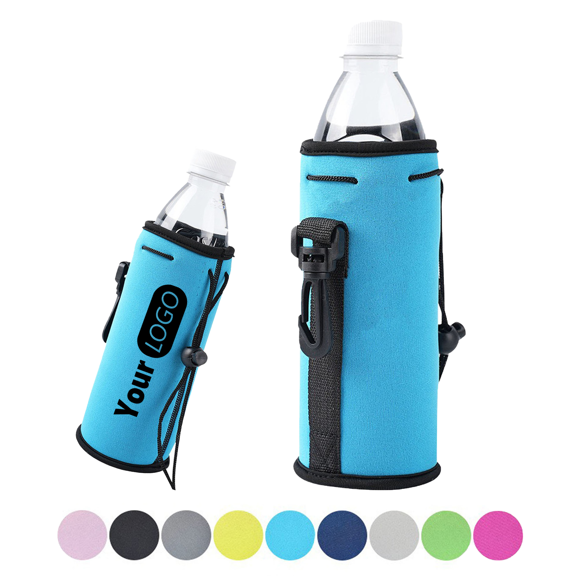 Customizable Neoprene Sleeve for Water Cups and Beverage Bottles, custom koozie with logo imprint 4
