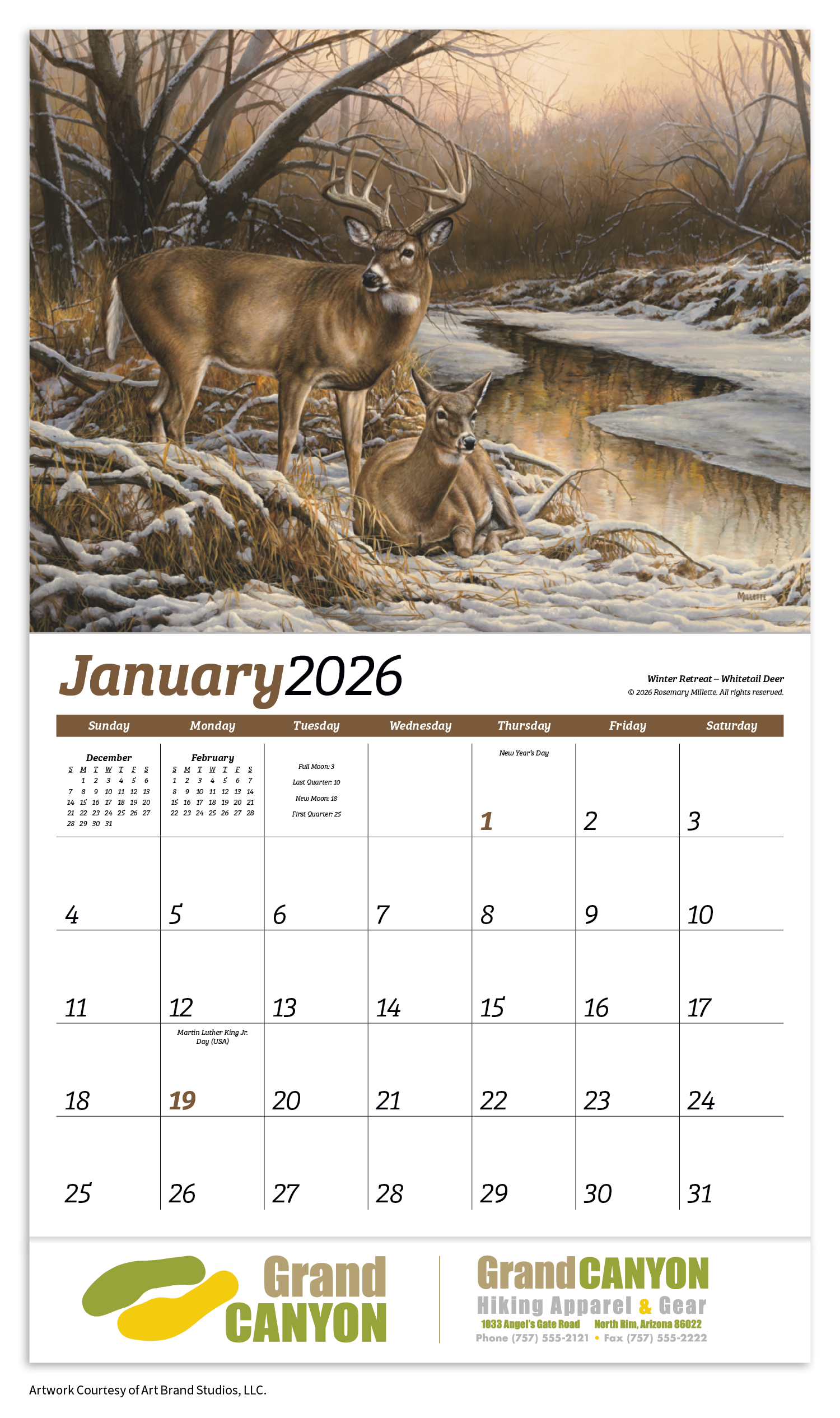 HotLine® Products Wildlife Collection Appointment Calendar - Stapled 37