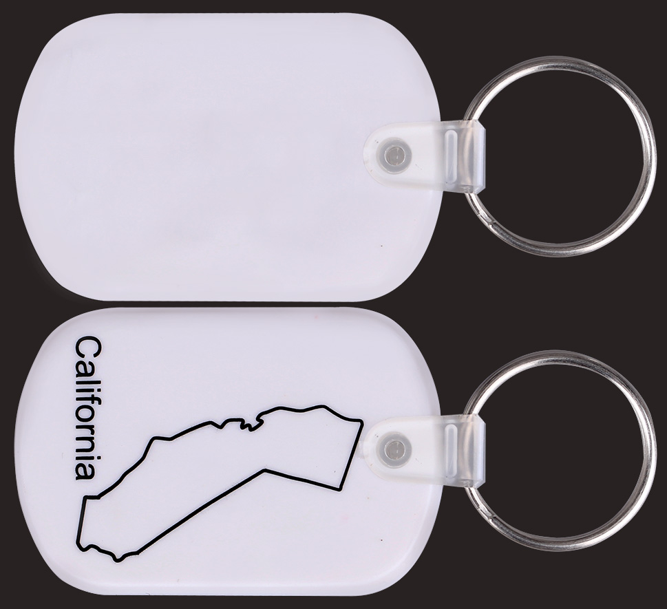 California Map PVC Key Holder 2