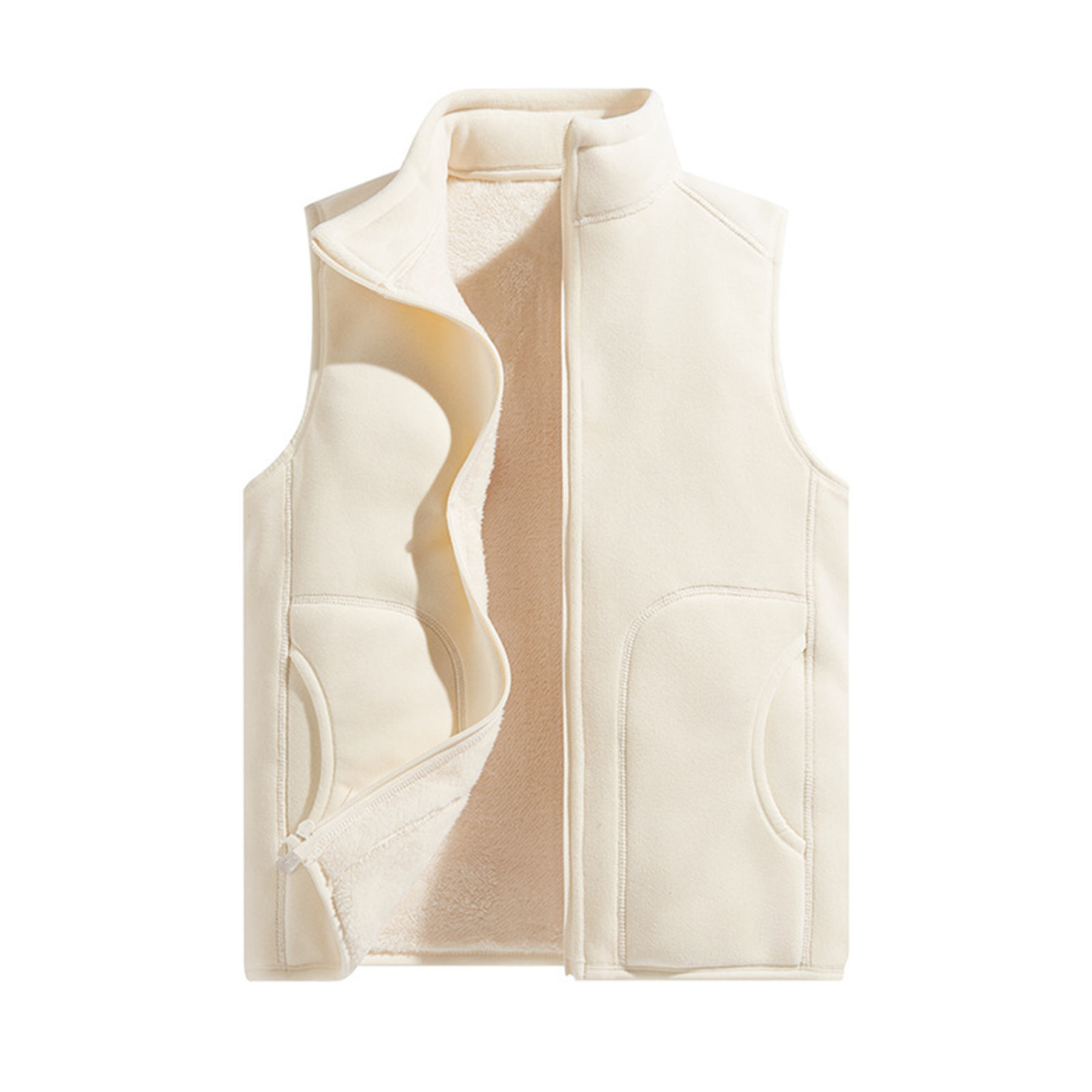 Sleeveless Full Zip Fleece Vest 7